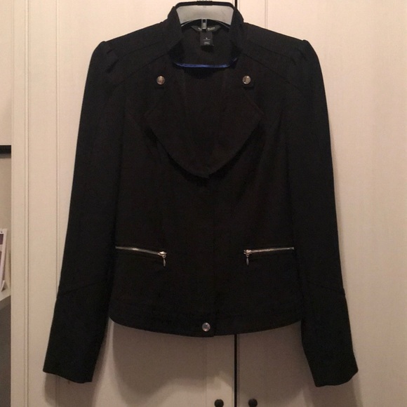 White House Black Market Jackets & Blazers - Black moto blazer